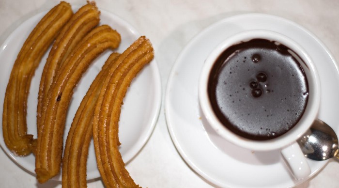 churros e cioccolata al Granja Viader