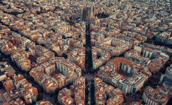 Eixample Barcellona dall'alto
