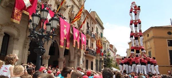 I Castellers durante la Festa de la Mercé