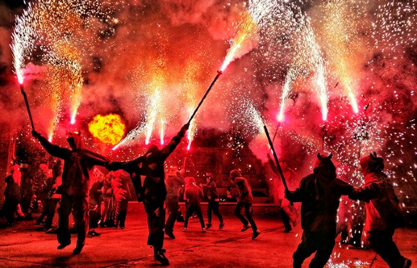 Il Correfoc durante la Festa de la Mercé