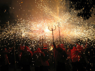 Correfoc, festa san Eulalia Barcellona