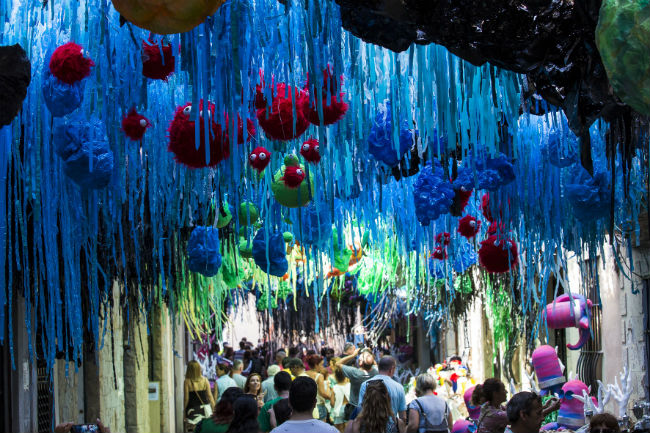 Festes de Gracia, agosto, Barcellona