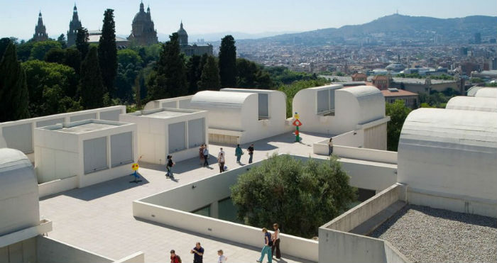 Il tetto della Fondazione Joan Mirò