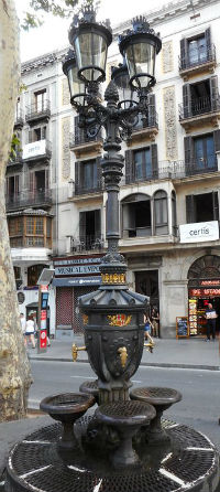 Fontana de Canaletes, Rambla