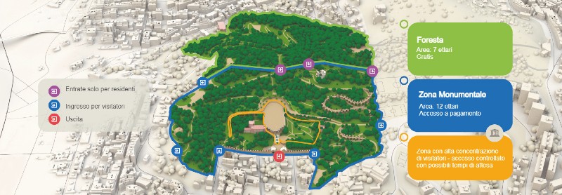 Mappa accessi Parc Guell