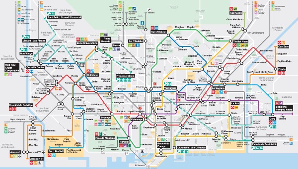 Mappa metro Barcellona