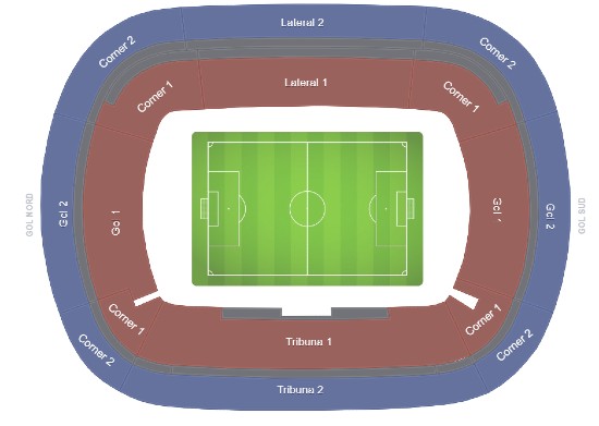 Mappa Stadio del Montjuic