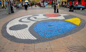 Mosaico di Mirò sulla Rambla