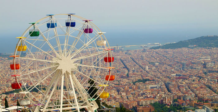 Panorama su Barcellona dal Tibidabo