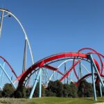 particolare di Shambhala, famose montagne russe di PortAventura