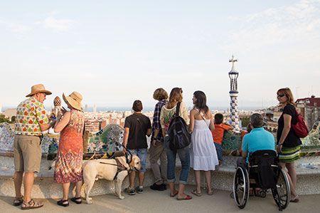 Turisti disabili a Barcellona