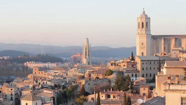 Panorama di Girona dall'alto